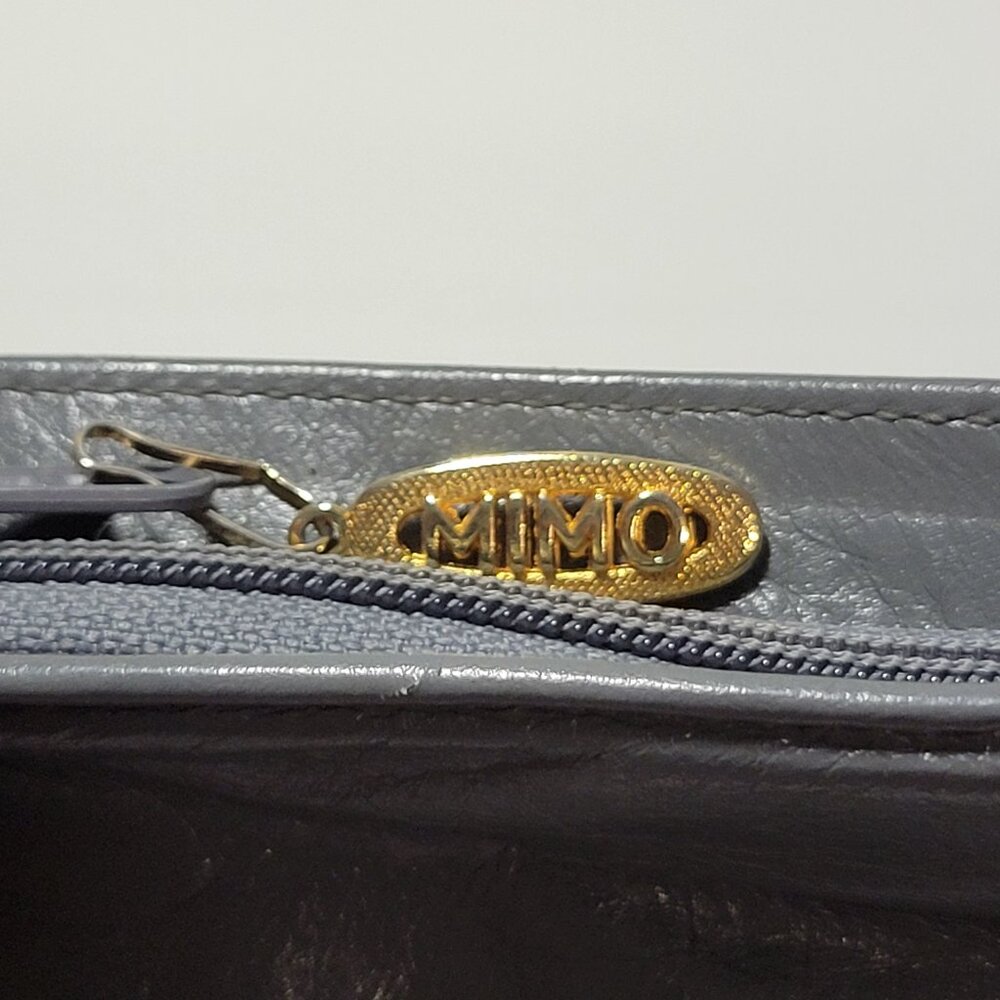 Vintage Leather Mimo Sacs Purse with Folded Layers - Grey - Picture 10 of 14